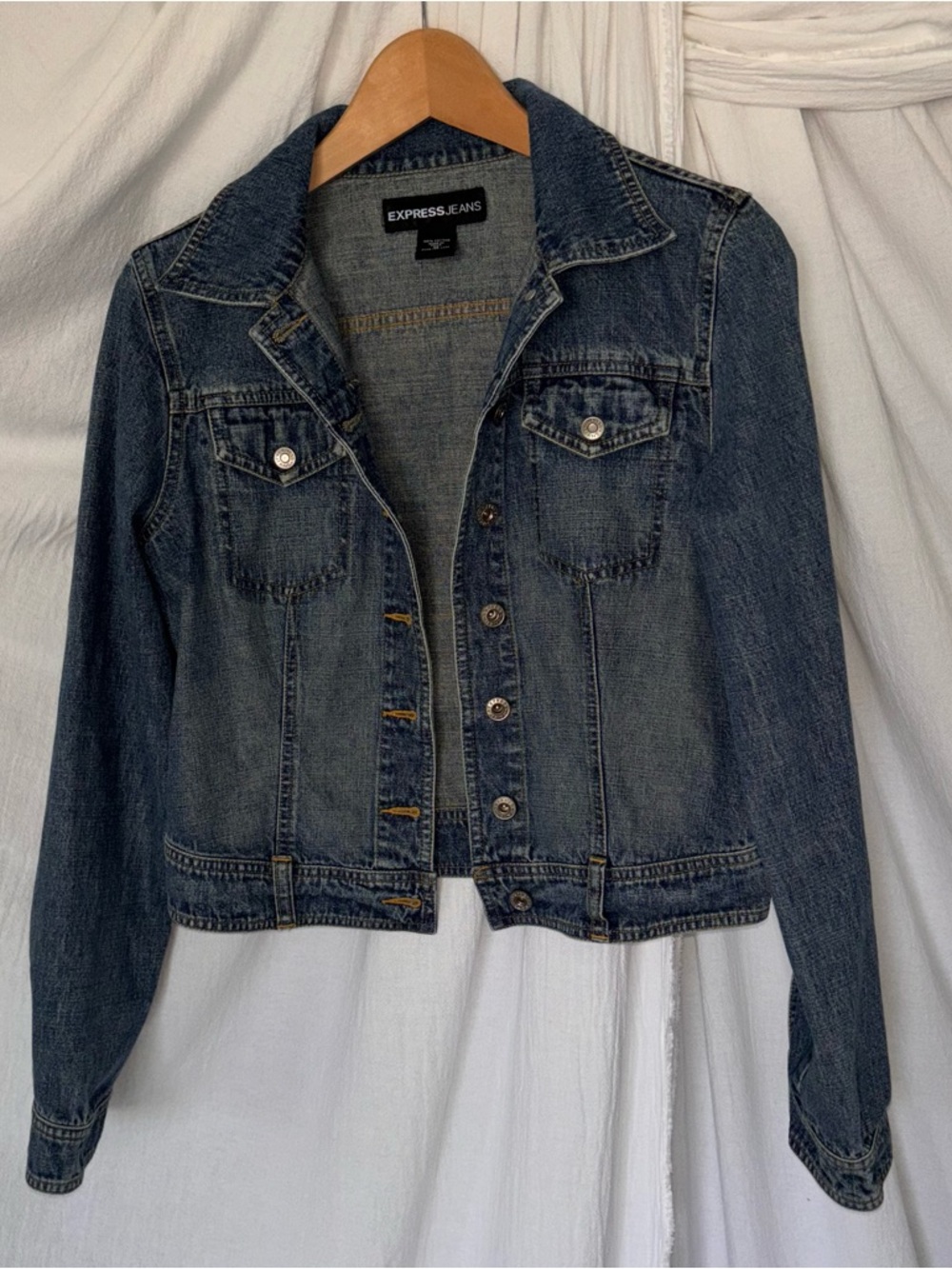 Express Jeans Women's Medium Blue Denim Jacket